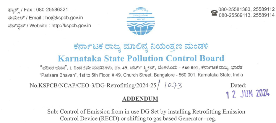 KARPCB Notice - Karnataka Pollution Control Board